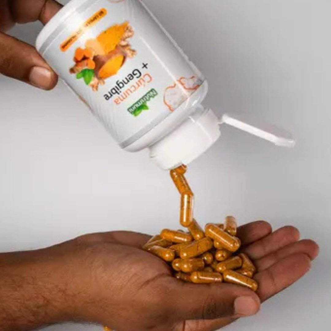 Cúrcuma Longa com Gengibre Premium - 60 Cápsulas de 600mg em cada pote