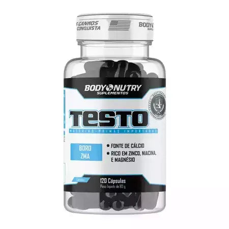 Suplemento - Testo, Masculino e Feminino, 120 Cápsulas - Body Nutry
