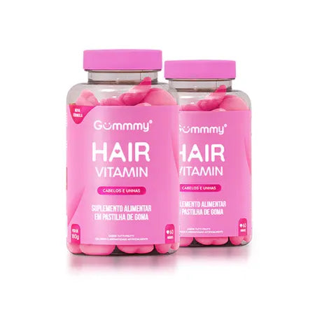 Kit 2 Gummy Hair Suplemento Vitamina Para Cabelo E Unhas Em Goma