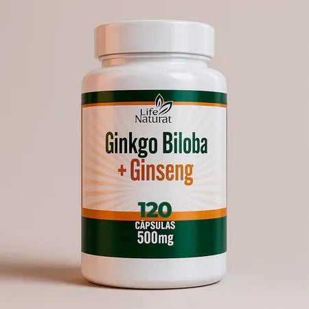 Ginkgo Biloba + Ginseng Puro Legítimo 120 Cápsulas 500mg Suplemento Natural - Acácia Branca