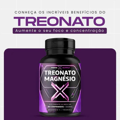 Suplemento Magnésio L - Treonato 1000mg Foco, Memória Aprendizagem 60 Comprimidos Porta Organizador